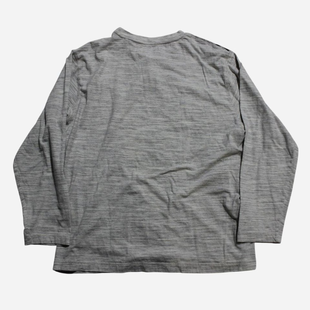 Mens Y2K Longsleeve Henley Skater Grunge Abstract Point Zero Projek Raw Shirt - Picture 3 of 7